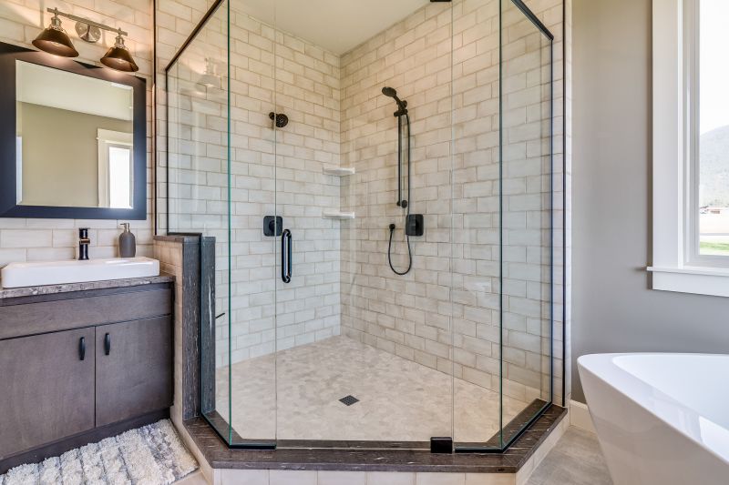 Open Concept Shower with Bench